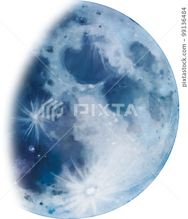 水彩月亮 水彩月亮 99136484