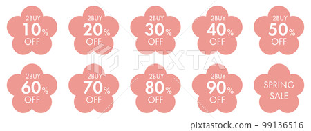 Spring sale sale label flower price reduction 99136516