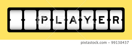 Black color in word player on slot banner with yellow color background Black color in word player on slot banner with yellow color background 99138437