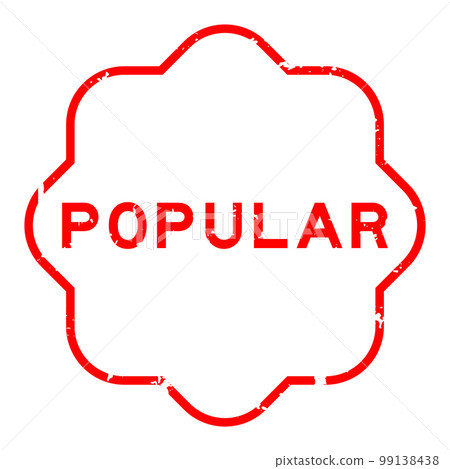 Grunge red popular word rubber seal stamp on white ckground Grunge red popular word rubber seal stamp on white ckground 99138438