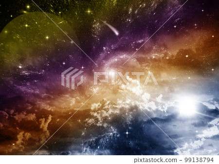 galaxy in a free space. 3D rendering 99138794