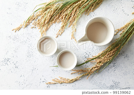 Amazake poured into a cup 99139062