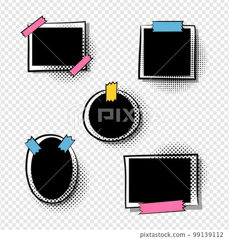 Collection of photo frames in comic style for a photo album. 99139112