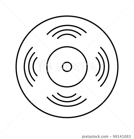 Music vinyl record in doodle style. Retro audio disk. Music vinyl record in doodle style. Retro audio disk. 99141083