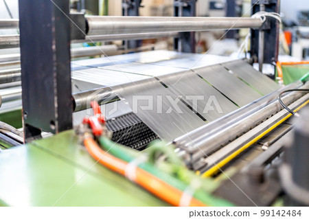 production of plastic bags in the factory 99142484