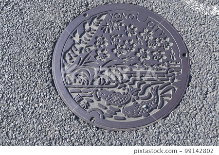 Manhole cover in Saitama City, Saitama Prefecture Manhole cover in Saitama City, Saitama Prefecture 99142802