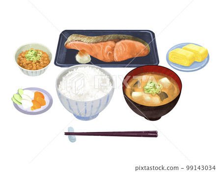 Breakfast Breakfast Grilled fish Grilled salmon 99143034