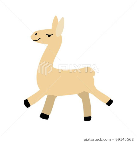 Cute llamas or alpacas hand drawn vector illustration. 99143568
