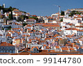 Lisbon, Portugal skyline of orange rooftops on the Tagus River. Vacation and travel concept 99144780