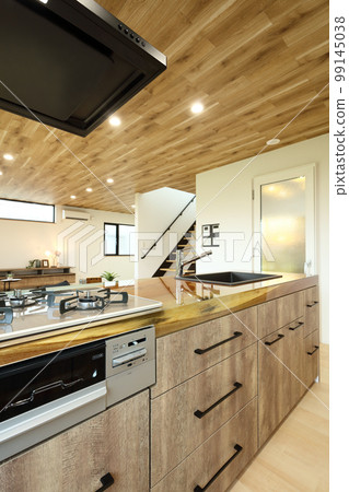 時尚的廚房房間形象 時尚的廚房房間形象 99145038