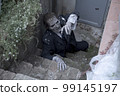 Zombie on a Stairs 99145197