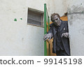 Zombie Comes Out of a Door 99145198