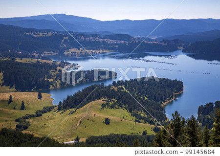 blue water of a lake 99145684