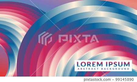 curved metal ribbon with multicolor gradient. futuristic abstract background design template 99145890