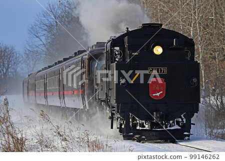 Senmo 幹線釧路沼澤-洞爺 JR 北海道 C11-171 + 系列 14 + Suhashi 44 SL 冬季沼澤 Senmo 幹線釧路沼澤-洞爺 JR 北海道 C11-171 + 系列 14 + Suhashi 44 SL 冬季沼澤 99146262
