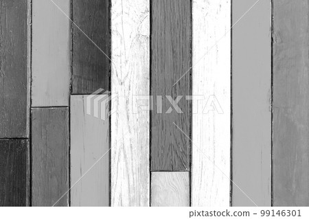 Black and white dark painted wood texture, modern interior gray boards, decorative plank grey surface background 99146301