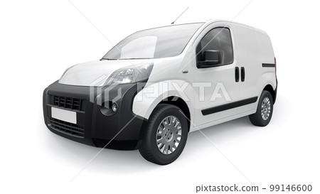 White Small commercial delivery van on a white background. Courier delivery of orders. 3d rendering White Small commercial delivery van on a white background. Courier delivery of orders. 3d rendering 99146600