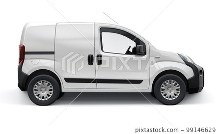 White Small commercial delivery van on a white background. Courier delivery of orders. 3d rendering White Small commercial delivery van on a white background. Courier delivery of orders. 3d rendering 99146629