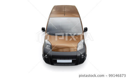 Small commercial delivery van on a white background. Courier delivery of orders. 3d rendering Small commercial delivery van on a white background. Courier delivery of orders. 3d rendering 99146873