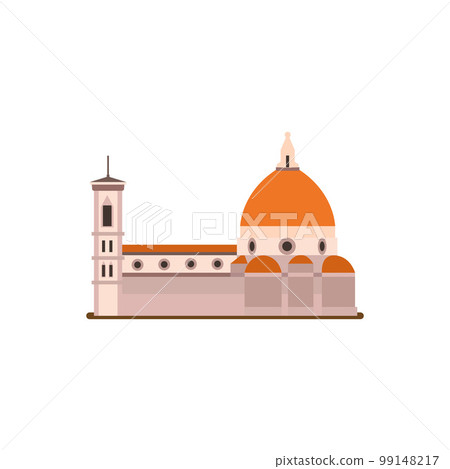 Florence Cathedral, Flat style illustration 99148217