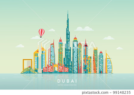 Dubai abstract skyline. 99148235