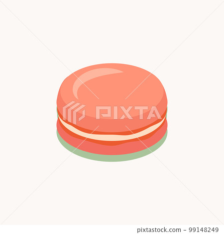 Pink macaroon icon. Pink macaroon icon. 99148249