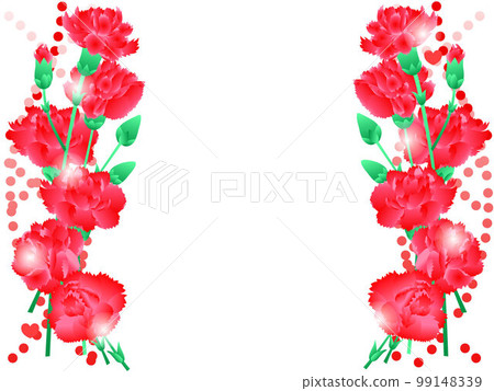 Carnation and dot frame 99148339