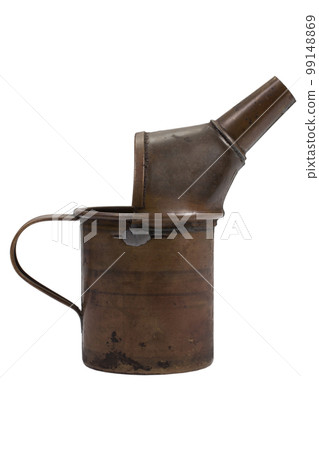 Antique vintage oiler isolated on white. Antique vintage oiler isolated on white. 99148869