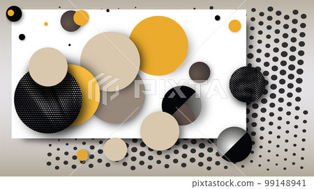 Geometric minimal design for flyer, poster, brochure cover, background, wallpaper, typography or other printing products. Vector illustration. 99148941