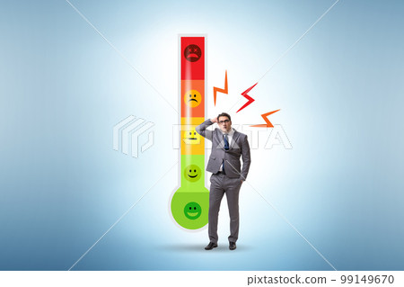 Concept of stress meter with businessman 99149670