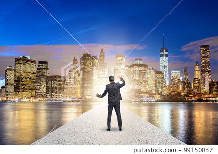 Businessman in the ambition and determination concept 99150037