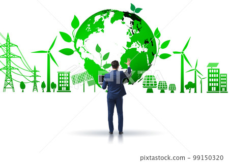 Ecology concept with ecological elements Ecology concept with ecological elements 99150320