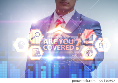 Comprehensive insurance concept with question Comprehensive insurance concept with question 99150692