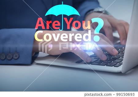 Comprehensive insurance concept with question Comprehensive insurance concept with question 99150693