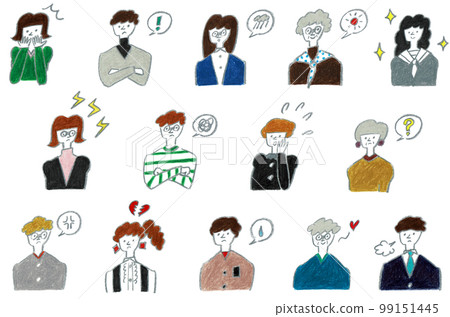 People various emotions People various emotions 99151445