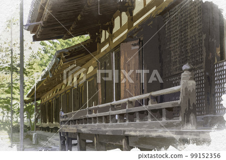 Watercolor-style Horyuji East Room, Ikaruga-cho, Ikoma-gun, Nara Prefecture 99152356