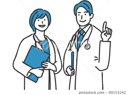 Smiling doctor and medical staff Smiling doctor and medical staff 99153242