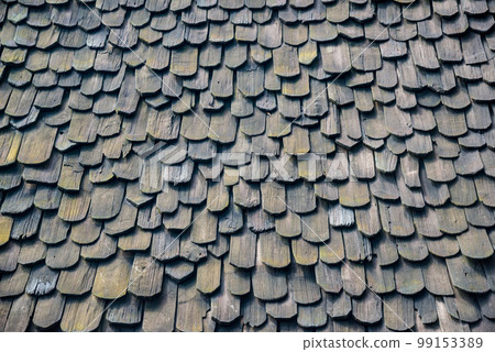 Traditional local Thailand roof made by wood piece. 99153389