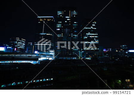 Night view of Tokyo Station and train [Business image] 99154721