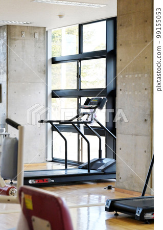 訓練健身房跑步機運動設施訓練機飲食圖像素材 99155053