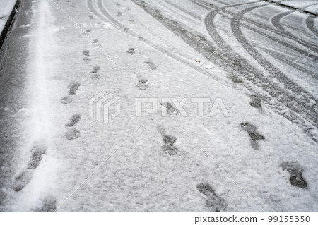 Tokyo on a snowy day Tokyo on a snowy day 99155350