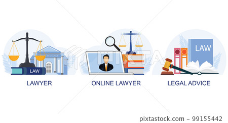 Law and justice. Online lawyer. Legal advice. 99155442