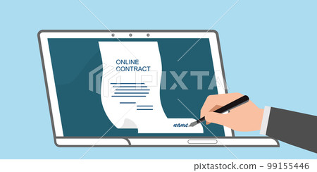 Electronic digital signature concept. Electronic digital signature concept. 99155446