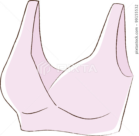 Illustration of a pink bra (night bra/maternity bra) Illustration of a pink bra (night bra/maternity bra) 99155532
