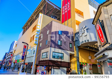 Tokyo's Taito Ward, Asakusa 1-chome cityscape, Asakusa ROX 3G store and Shin-Nakamise Shopping Street 99156793