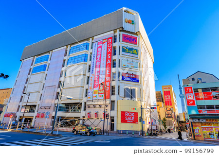 Cityscape of Asakusa 1-chome, Taito-ku, Tokyo Asakusa ROX and Skytree 99156799