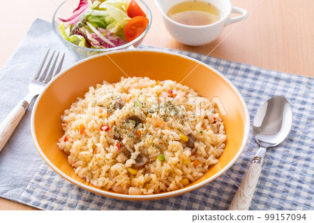 eat shrimp pilaf eat shrimp pilaf 99157094