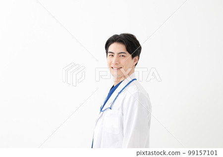 Male doctor in white coat medical 99157101