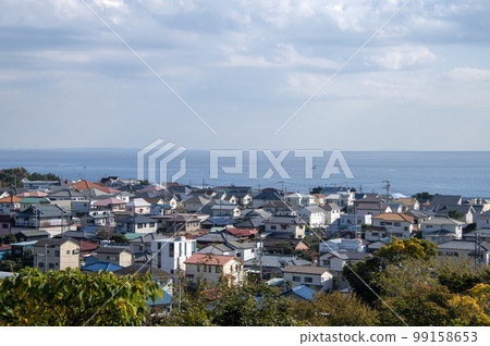 從神奈川縣中郡大磯町大磯城山公園眺望的景色 99158653