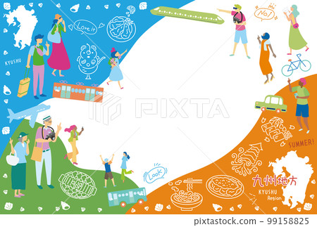 Tourists enjoying summer gourmet tourism in the... - Stock Illustration ...
